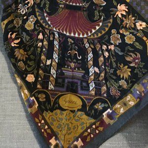 Vintage Gucci Merino Wool Scarf/Wrap